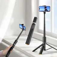 Tech-Protect L08S Bluetooth selfie tyč s výsuvným stativem a dálkovým ovladačem - černá