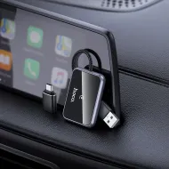 Hoco HU1 bezdrátový CarPlay adaptér USB-A / USB-C černý