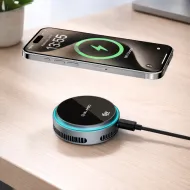 Blavec BHC-05 MagSafe držák do auta s Qi2.2 nabíjením 25 W a aktivním chlazením do mřížky