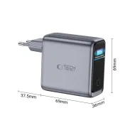 Tech-Protect PowerVision NC140W-GaN 140W síťová nabíječka 3× USB-C + USB-A