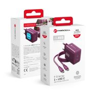 Forcell F-Energy GaN III Crystal Color 60W nabíječka 2× USB-C s kabelem