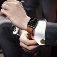 Kožený řemínek Tech-Protect LeatherFit Apple Watch Series 3/2/1 (38mm)