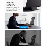 Spigen SlimFold LD201-S8 stojánek na notebook a tablet do 16" Space Grey