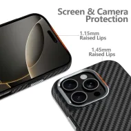 Tech-Protect Ion Carbon MagSafe iPhone 16 Pro černý-stříbrný