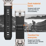 Řemínek Spigen DuraPro Armor na Apple Watch 1/2/3/4/5/6/7/8/9/SE a Ultra 1/2 42/44/45/49mm černý