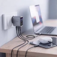 Tech-Protect PowerVision NC100W-GaN 100W 3portová GaN nabíječka s displejem