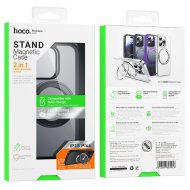 Kryt HOCO Stand Magnetic AS1 na iPhone 15 černé