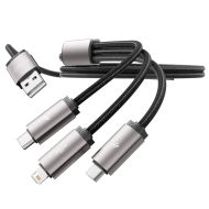 Kabel Tech-Protect UltraBoost 3v1 YJ-0047 USB-A na Lightning, USB-C a micro USB šedý