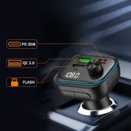 Tech-Protect CC07 54W autonabíječka s FM Bluetooth transmitérem