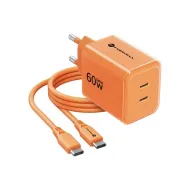 Forcell F-Energy GaN III Crystal Color 60W nabíječka 2× USB-C s kabelem
