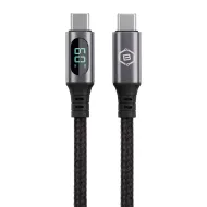 Blavec Zumi USB-C na USB-C kabel PD 60W 3A s LCD displejem 1m černý
