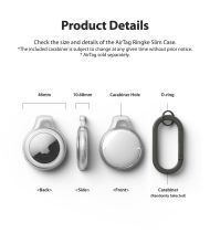 Pouzdro Ringke Slim + 4x fólie pro Apple AirTag (Smoke Black)