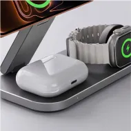 Tech-Protect A52 3v1 Qi2.2 magnetická bezdrátová nabíječka 25 W – černá
