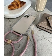 Pouzdro Tech-Protect FlexAir Chain iPhone 14 Black & Pink