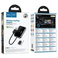 Hoco HU1 bezdrátový CarPlay adaptér USB-A / USB-C černý