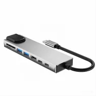 Tech-Protect HB09 USB-C hub 8v1 s HDMI 4K 60 Hz, PD 100 W a RJ45 vesmírně šedý