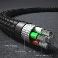 Blavec Zumi USB-C na USB-C kabel PD 60W 3A s LCD displejem 1m černý