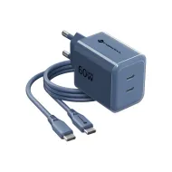 Forcell F-Energy GaN III Crystal Color 60W nabíječka 2× USB-C s kabelem