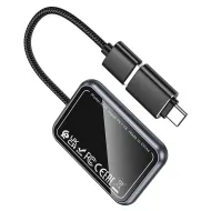 Hoco HU1 bezdrátový CarPlay adaptér USB-A / USB-C černý