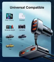 JOYROOM JR-CL03 Multi 5 Ports (3+2) USB Car Charger
