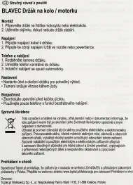 Blavec Velo BVC-01 držák telefonu na kolo a motorku s bezdrátovým nabíjením