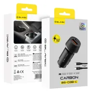Blavec BS-03B-C Carbon autonabíječka USB-C + USB-A 48W s kabelem USB-C