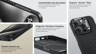 Benks Montage ArmorAir MagSafe Kevlar 600D+1500D iPhone 15 Pro Max černý