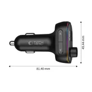 Tech-Protect CC07 54W autonabíječka s FM Bluetooth transmitérem