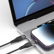 TECH-PROTECT Ultraboost Magnetic Lightning & USB-C PD60W/3A 100cm černý