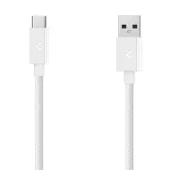 Spigen Essential EB6015AC USB-A / USB-C kabel 60W 1,5m - bílý