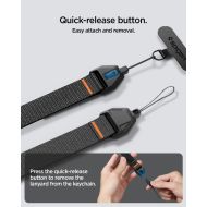 Spigen Universal Adjustable Lanyard Strap Wrist – nastavitelné poutko na zápěstí, černá