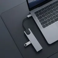 Tech-Protect HB09 USB-C hub 8v1 s HDMI 4K 60 Hz, PD 100 W a RJ45 vesmírně šedý