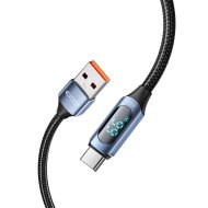 Tech-Protect UltraBoost LED YJ-0036 Kabel USB-A na USB-C 66W/6A 2m černý/modrý