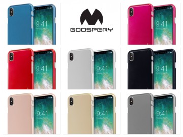 Silikonový obal Goospery Mercury i-Jelly Metal pro Apple iPhone Xs/X Silikonový obal Goospery Mercury i-Jelly Metal pro Apple iPhone Xs/X