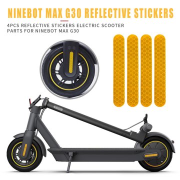 Reflexní nálepky Ninebot Segway Max G30, G30D, G30LP žluté