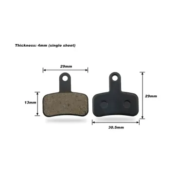Brzdové destičky RIDERACE Semi-Metallic 029 pro elektorkoloběžky a jízdní kola