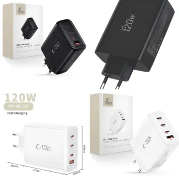 Nabíječka Tech-Protect NC120W-GAN 4 porty PD 120W QC3.0