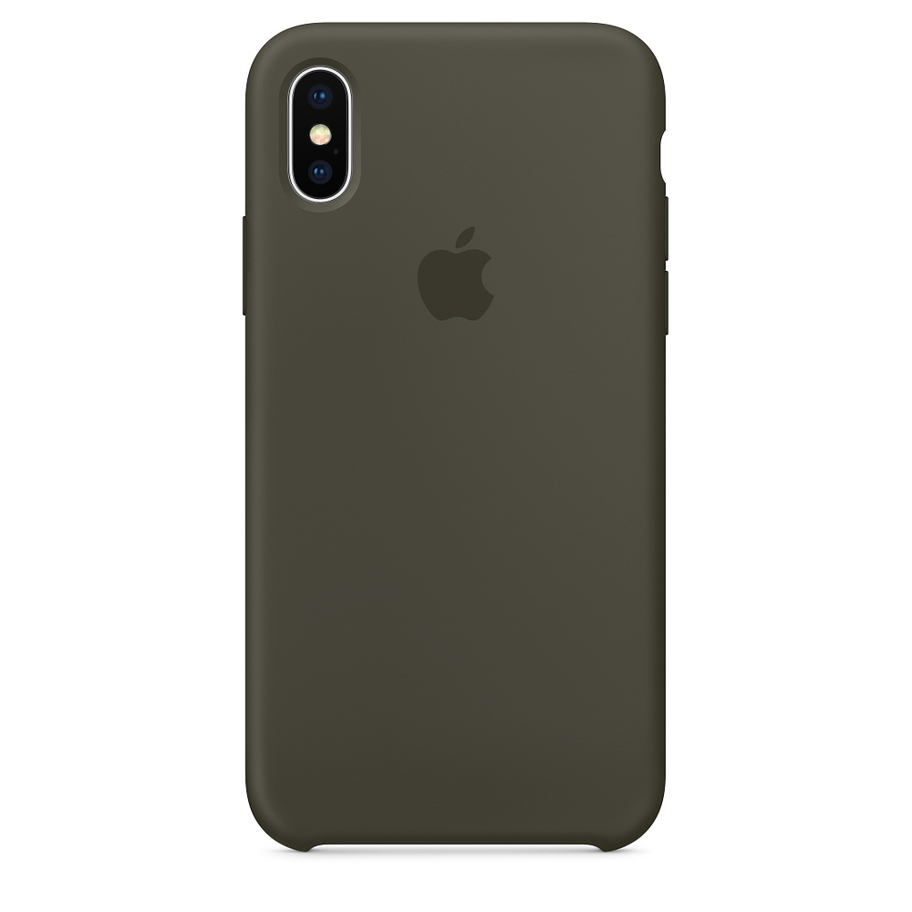 Silikonový kryt Apple Silicone Case iPhone XS/X Tmavě olivový (Dark Olive) Silikonový kryt Apple Silicone Case iPhone XS/X Tmavě olivový (Dark Olive)