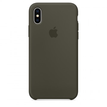 Silikonový kryt Apple Silicone Case iPhone XS/X Tmavě olivový (Dark Olive) Silikonový kryt Apple Silicone Case iPhone XS/X Tmavě olivový (Dark Olive)