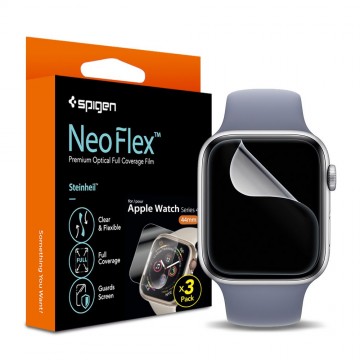 Ochranná fólie Spigen Neo Flex na Apple Watch Series 4/5/6/SE (44mm), x3 Pack Ochranná fólie Spigen Neo Flex na Apple Watch Series 4/5/6/SE (44mm), x3 Pack