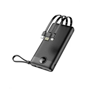 Powerbanka Veger C10 10000mAh (Micro USB + USB-C + Lightning) čern&aacute;