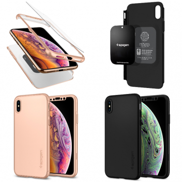 Pouzdro s ochranným sklem Spigen Thin Fit 360 pro iPhone XS MAX Pouzdro s ochranným sklem Spigen Thin Fit 360 pro iPhone XS MAX