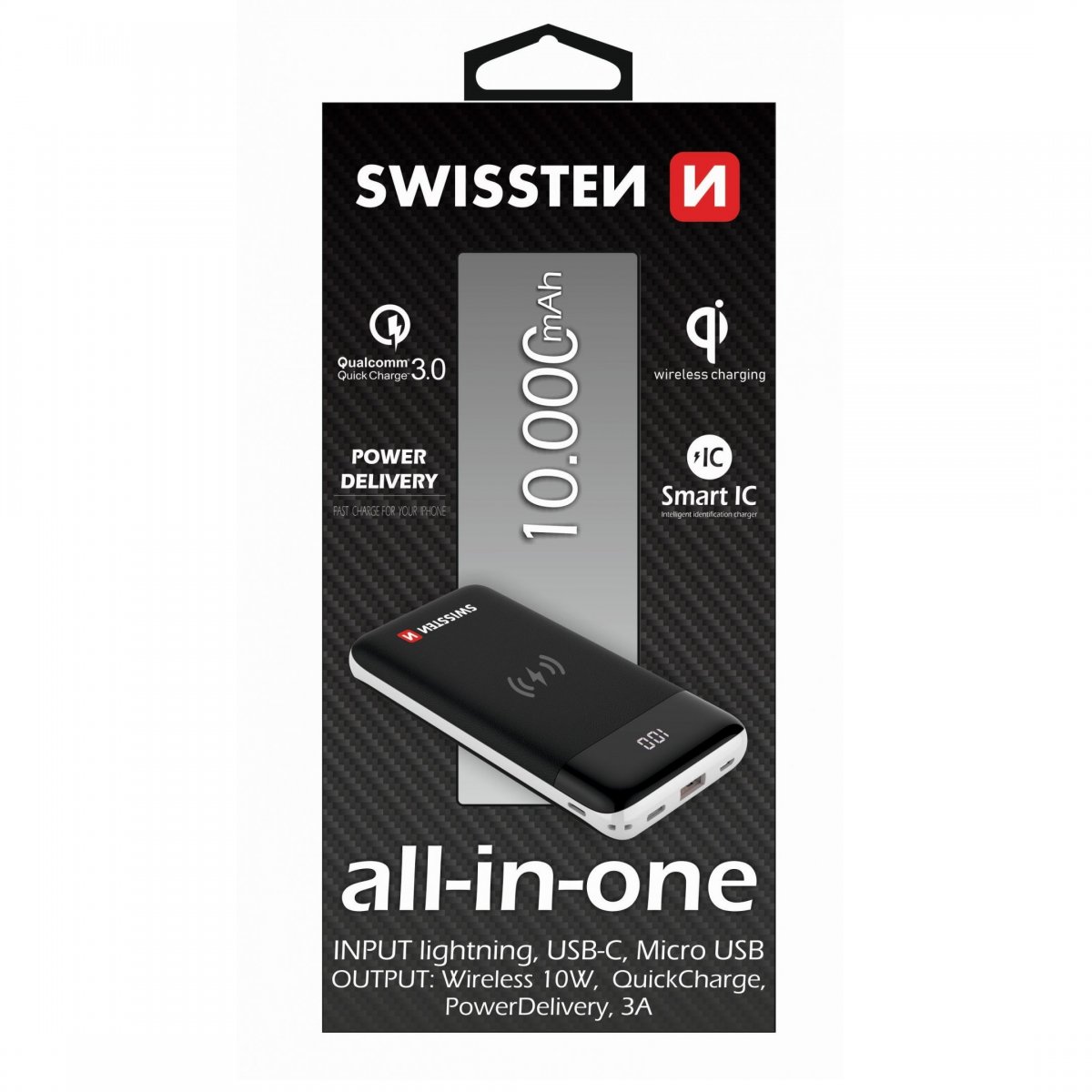 Externí baterie Swissten All-In-One Power Bank 10000mAh Externí baterie Swissten All-In-One Power Bank 10000mAh