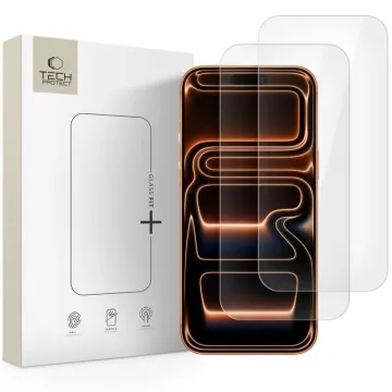 Tvrzené sklo Tech-Protect Fit+ 2-Pack iPhone 16 Pro Max / 17 Pro Max čiré