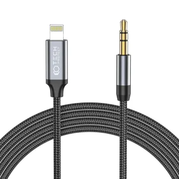 TECH-PROTECT ULTRABOOST Kabel Lightning / AUX mini Jack 3,5mm 100cm černý