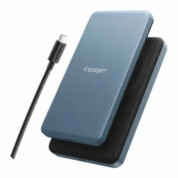 Spigen Essential MagSafe Power Bank 5000mAh Qi2 15W / 22.5W USB-C – Teal Blue