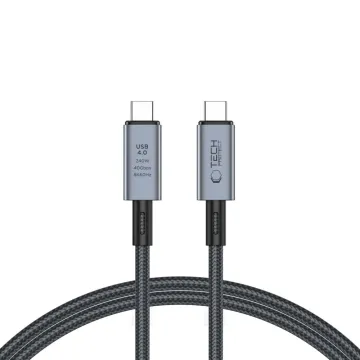 Tech-Protect UltraBoost MAX YJ-048 USB-C 4.0 8K 40Gb/s PD240W 1m šedý