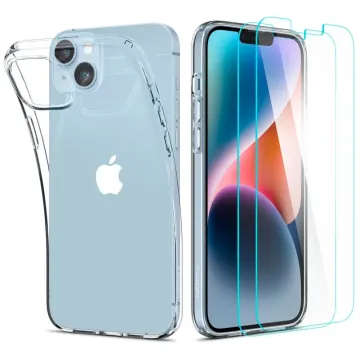 Pouzdro + 2x ochranné sklo Spigen Crystal Pack iPhone 14 Plus / 15 Plus čiré
