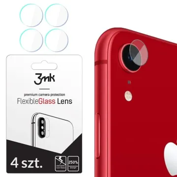 Tvrzené sklo 3mk FlexibleGlass Lens na kameru / fotoaparát Apple iPhone XR (4ks)