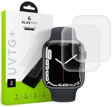 Tvrzené sklo Glastify UVTG+ 2-PACK Apple Watch 9/8/7 (45mm)